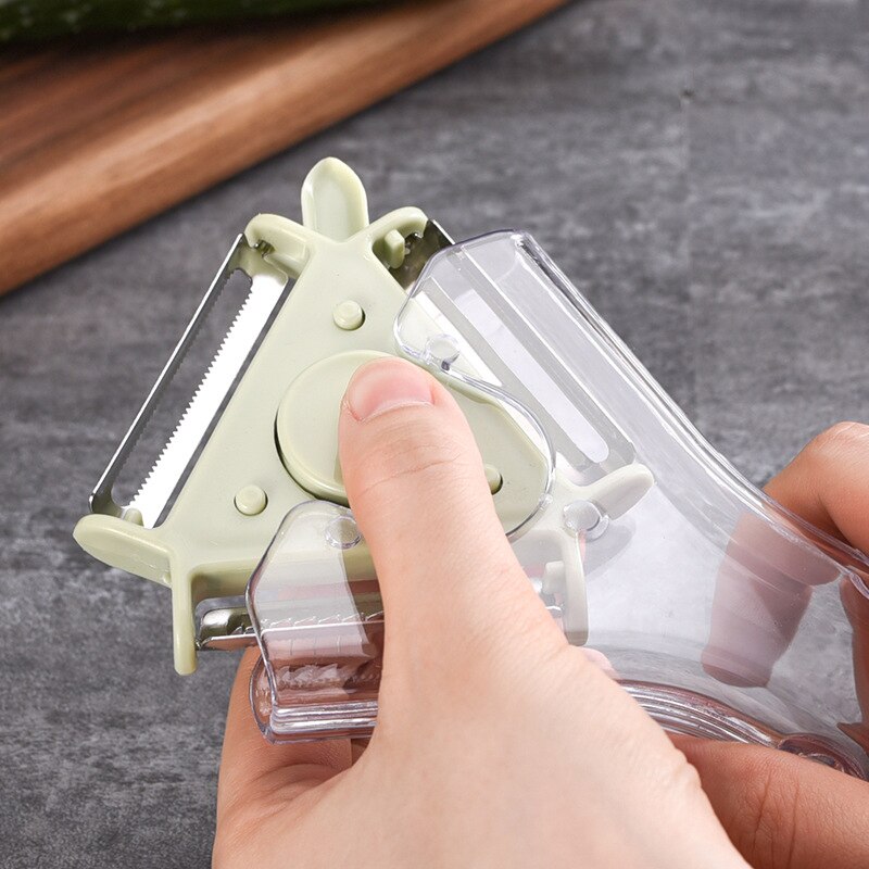 3 In 1 Multi Function Rotary Hanging Round Fruit Vegetable Tools Planer Peeler Cutter Kitchen Gadgets