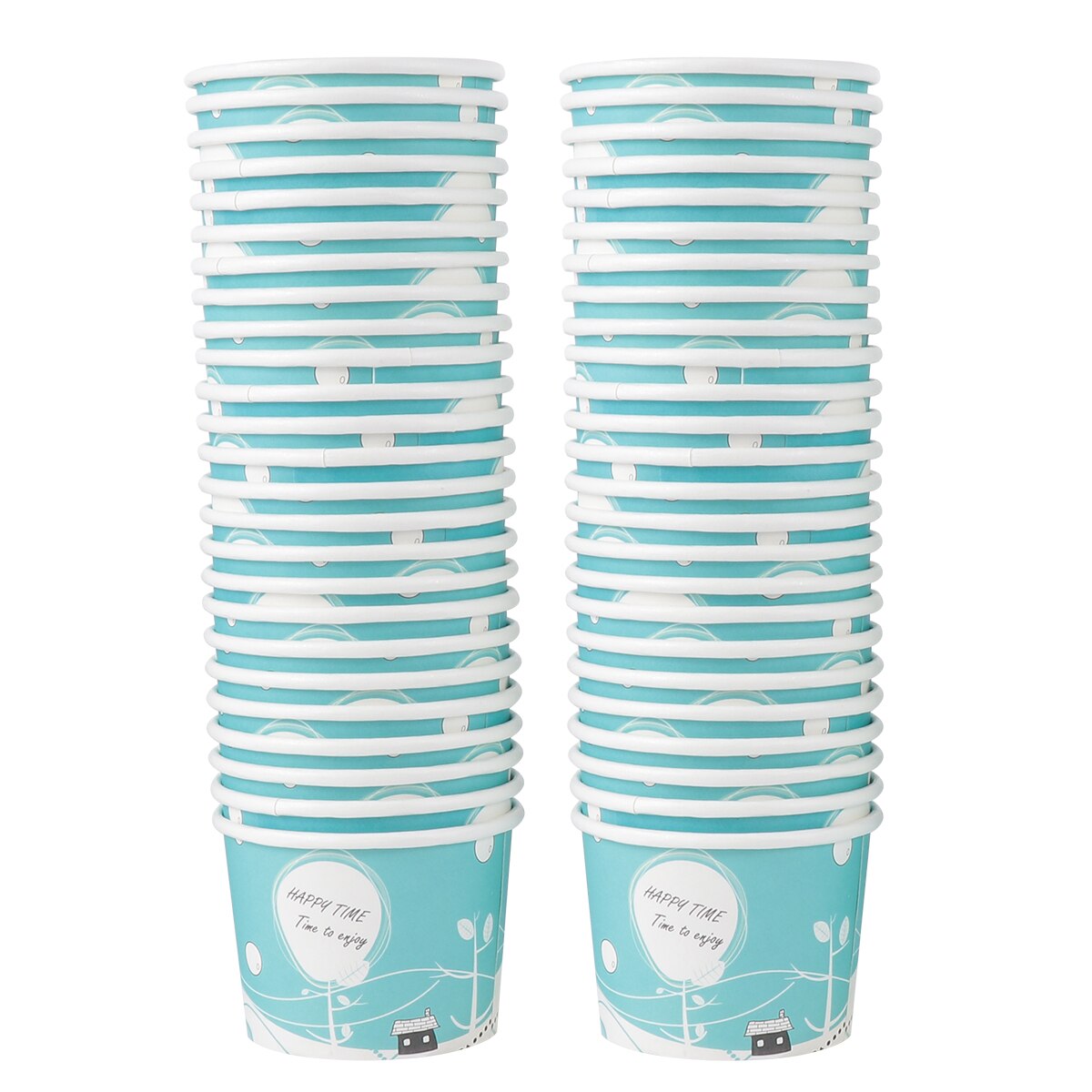 50 Stuks Mooie Papier Cup Patroon Wegwerp Praktische Ijs Kom Yoghurt Papier Cup Popsicle Papier Cup Voor Thuis Zomer party A35: S