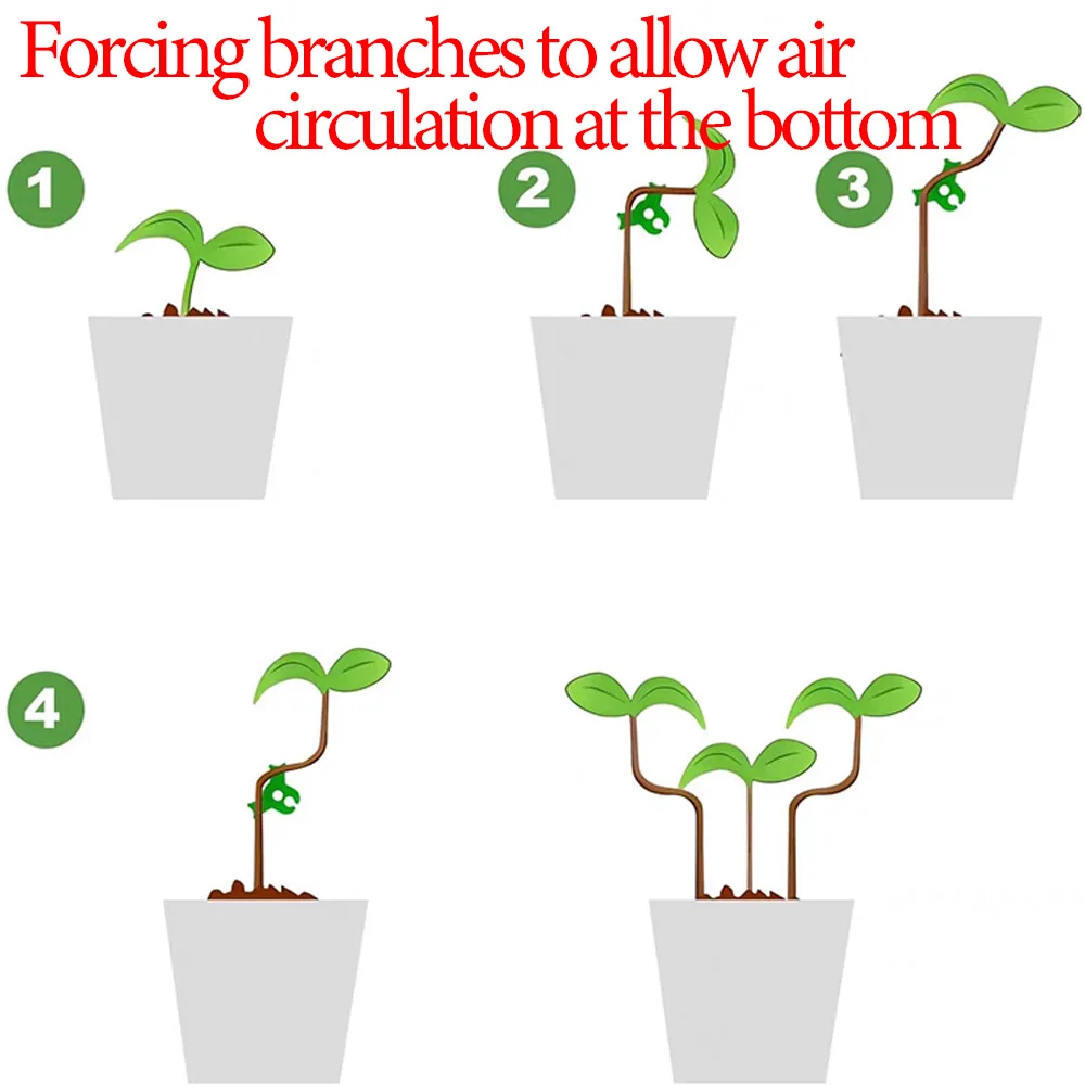 Plant Clamp Bending Device Flower Vine Branches Plant Stem Training Clips Plant Growth Bender Garden Control Support Clamps