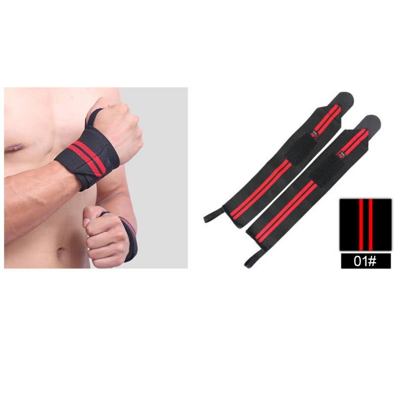 1 Paar Polsband Elastische Pols Wraps Bandages Gewichtheffen Ademend Grip Barbell Ondersteuning Bandjes Hand Protector Sport Veiligheid: 2pc 1