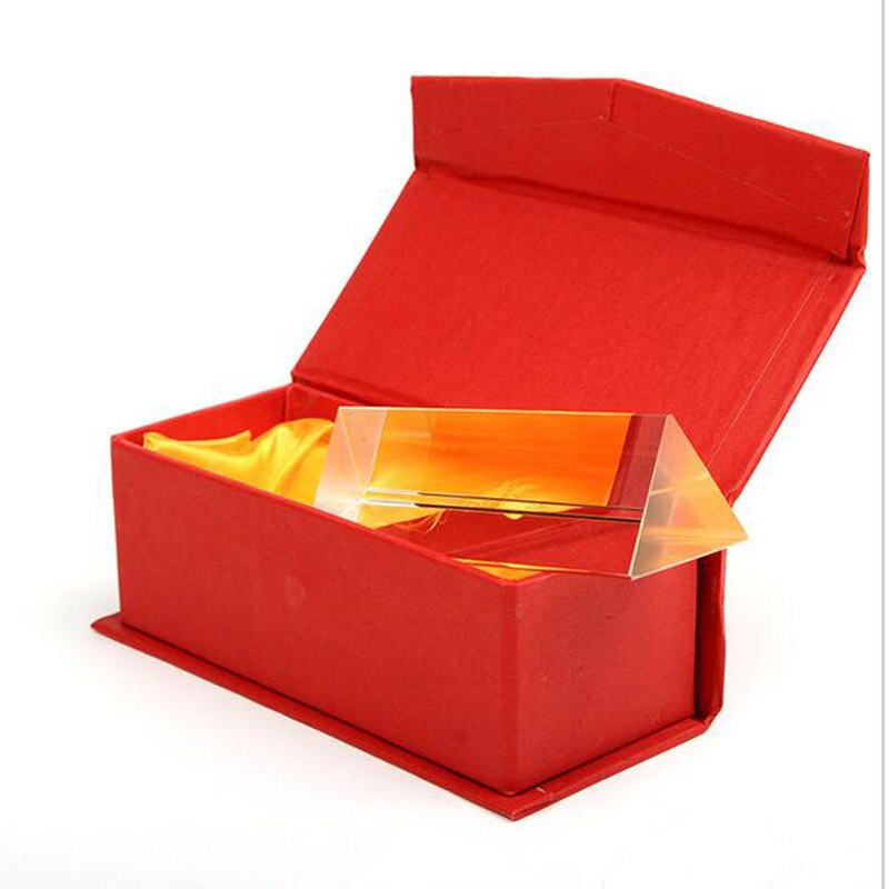 18cmx4 Optical Glass Triple Triangular Prism Refractor Physics Experiment