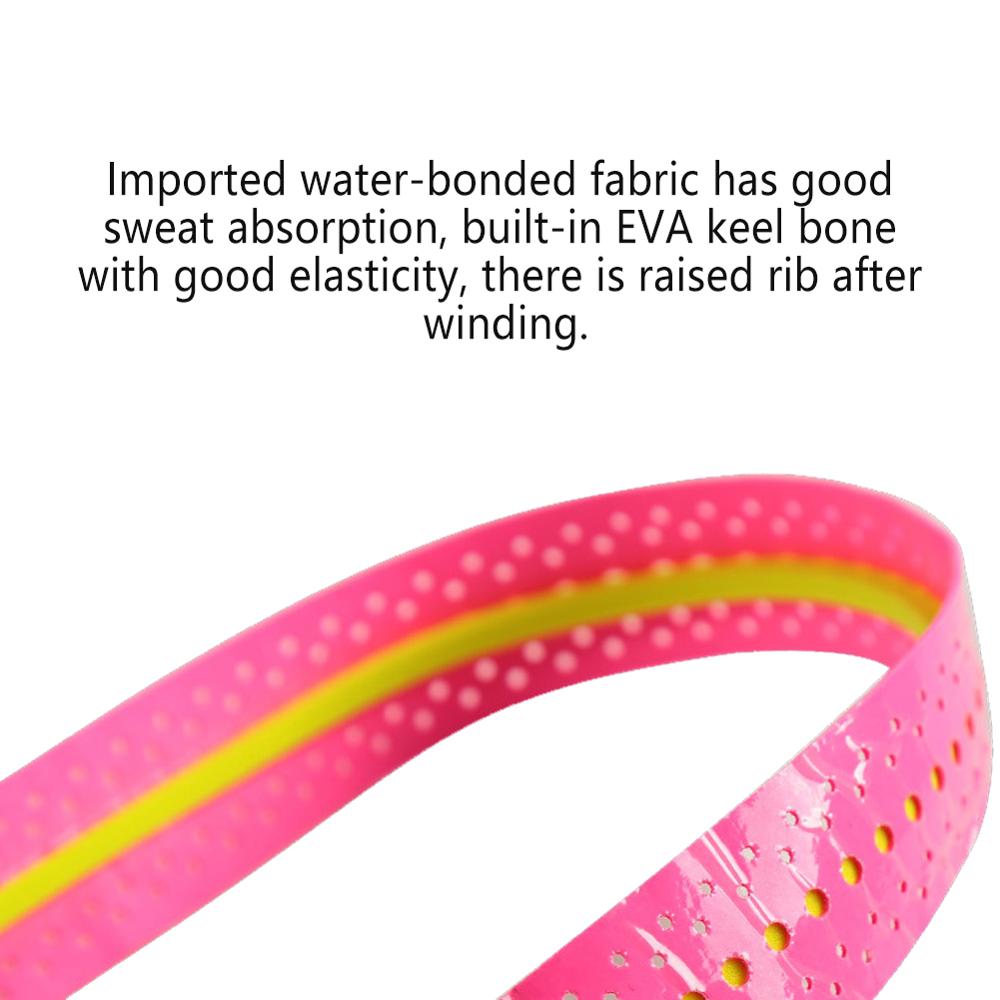 5 Kleuren Racket Grip Tape Kiel Rib Antislip Super Absorptie Racket Overgrip Zweetband Voor Badminton, tennis, Fiets Csv