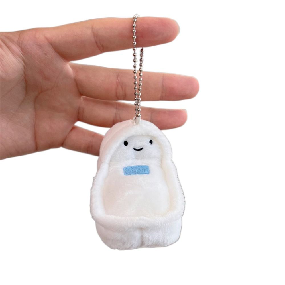 Car Accessories Poop Toilet Backpack Ornament PP Cotton Key Holder Fridge Magnet Sticker Mini Funny Keychain Hanging Doll Model: Red