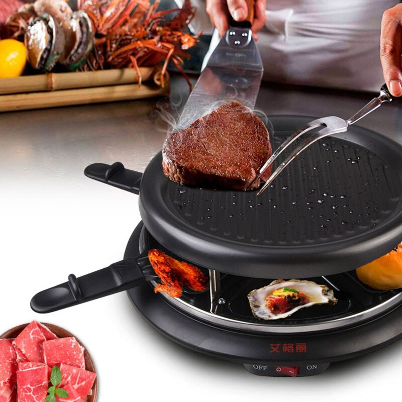 Multi-functional Electric Grill Grill Korean Style Electric Grill Automatic Rotate Barbecue Machine Non-stick Electric Grill