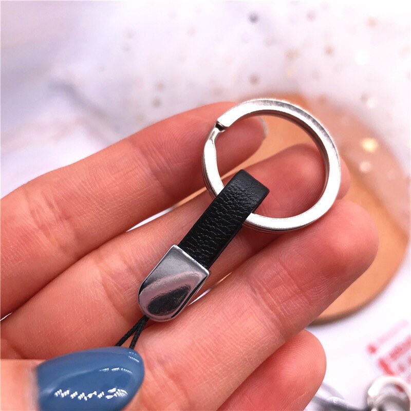 Kleine Finger Ring Schlüssel Ring Keychain Karabinerverschluss Schlüsselband praktisch Riemen USB Kurze Schlüsselband Schlüsselanhänger DIY Zubehör Lariat Charme: Ursprünglich Titel