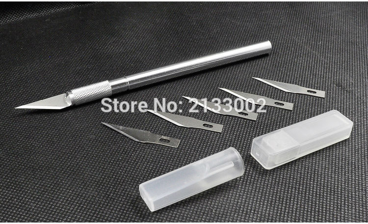 Herramientas de tallado de madera de Metal antideslizante, fruta, escultura artesanal, grabado, cuchillo de utilidad con 6 cuchillas para suministros de Arte de papelería