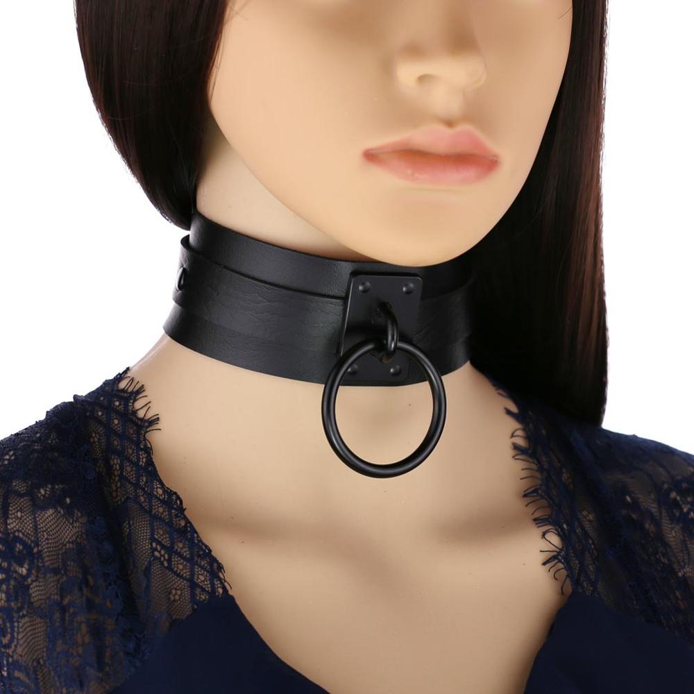 All black gothic choker goth girls collar grunge style punk chokers harajuku witch necklace chocker halloween jewelry