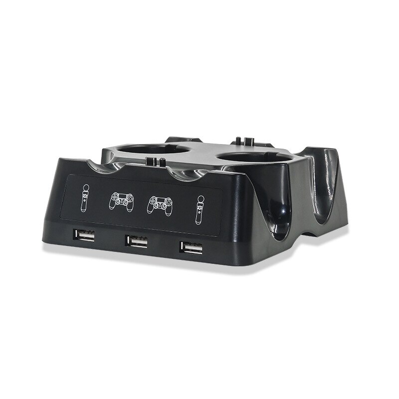 Carregador multifuncional, compatível com ps4ps4 ps vr/move4, estação de carregamento com cabo