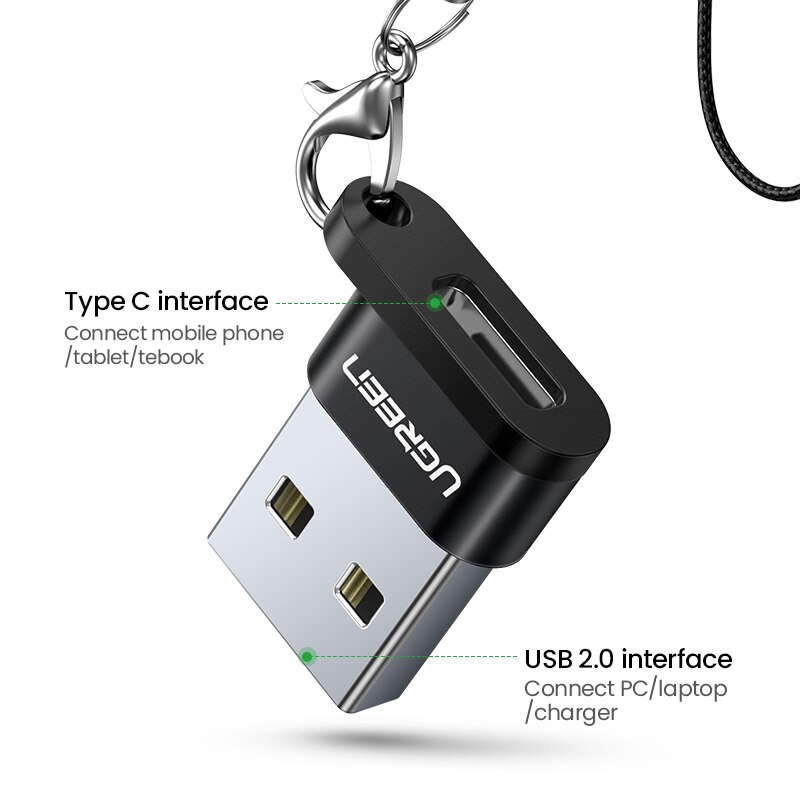 Ugreen usbタイプcアダプタータイプcにusb 2.0 メス男性ヘッドフォンアダプタコンバータサムスンs10 macbook usb cアダプタ