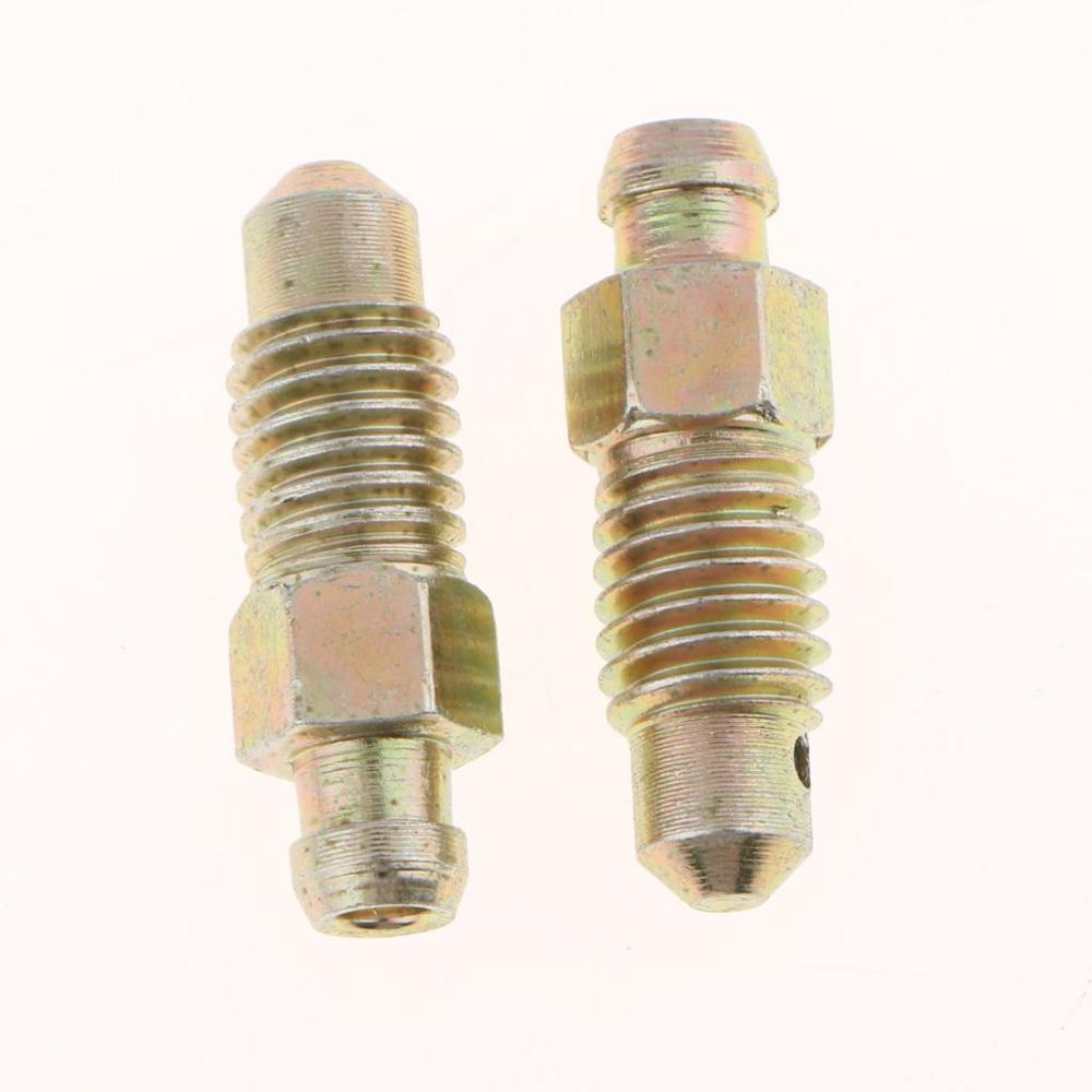 10 Pcs M8*1.25mm Motorcycle Car Brake Bleeder Nipple Caliper Bleed Screws Universal Brake Bleeder Screws Kits Metal Brake Part