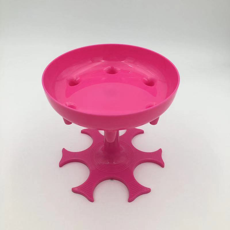 6 Shot Glass Dispenser Holder Shot Buddy Wine Cocktail Fast Fill Tool Cooler Beer Beverage Drink Dispenser Party Bar Accessories: Pink