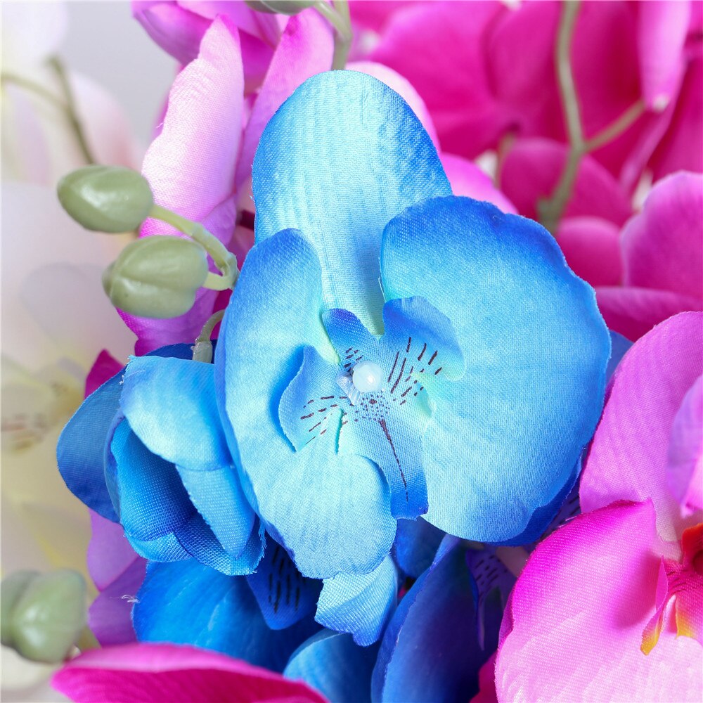 Bouquet d'orchidées artificielles, fleurs DIY, fleurs artificielles orchidées papillon, fleurs de Phalaenopsis, pour mariage, décoration pour la maison, 1 pièce