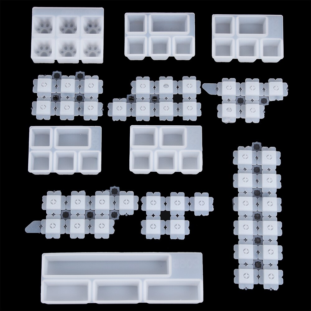 Mechanical Gaming Pet Paw Shap Key Cap Mold Computer Gamer Keycaps Crystal Silicone Molds UV Epoxy Resin Handmade Making Tools