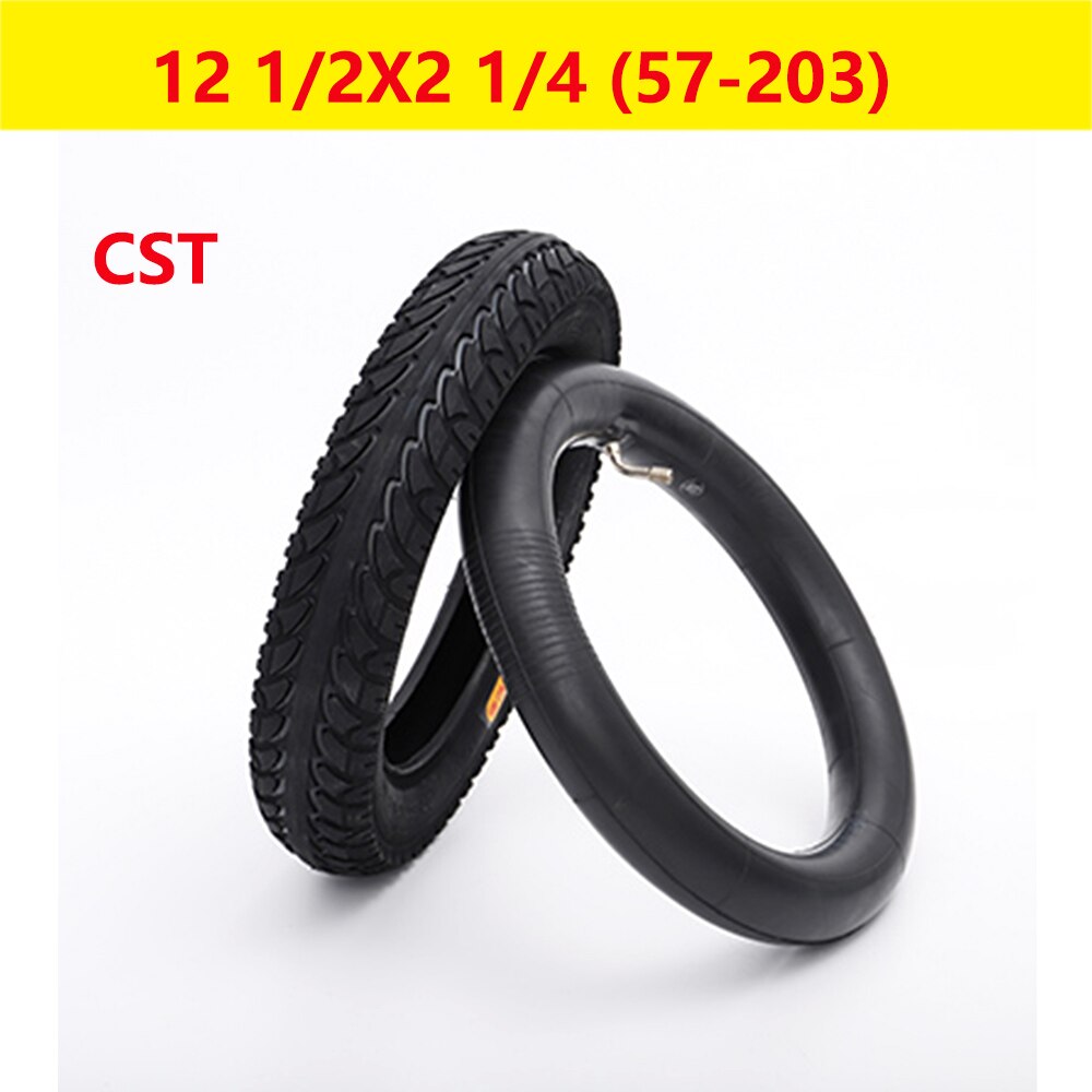 12 1/2x2 1/4 Tires 57-203 Inner Tube for Electric Vehicles Folding Bicycles E-bike CST 12 1/2X2.125 Tire 62-203: inner outer tire A