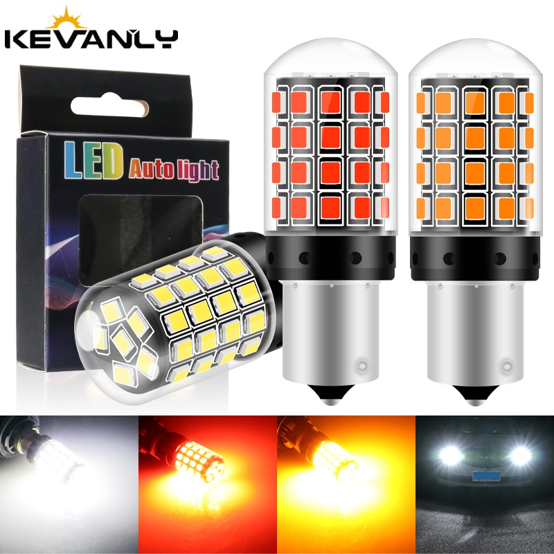 1PC P21w led py21w p21/5w LED BAU15 BA15S W21W T20 7440 7443 W21/5W 2835 54smd Light bulbs on cars Car Turn Signal Light