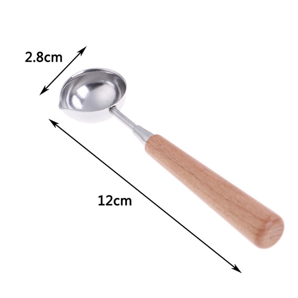 Anti Zegellak Lepel Houten Handvat Retro Wax Stempelen Lepels Uitnodigingskaarten Decoratieve Postzegels Craft: B