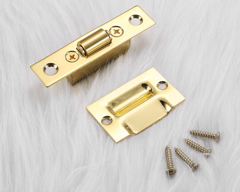 Stainless Steel Door Latches Cupboard Cabinet Roller Latch Lock Wooden Door Stops Furniture Hardware: Gold