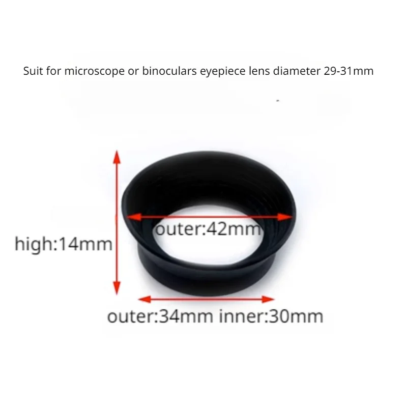 2 pezzi interni 28-33mm coppe in gomma oculari per microscopio oculari protezioni per oculari per microscopi protezione per telescopio scudo oculare: Arancione
