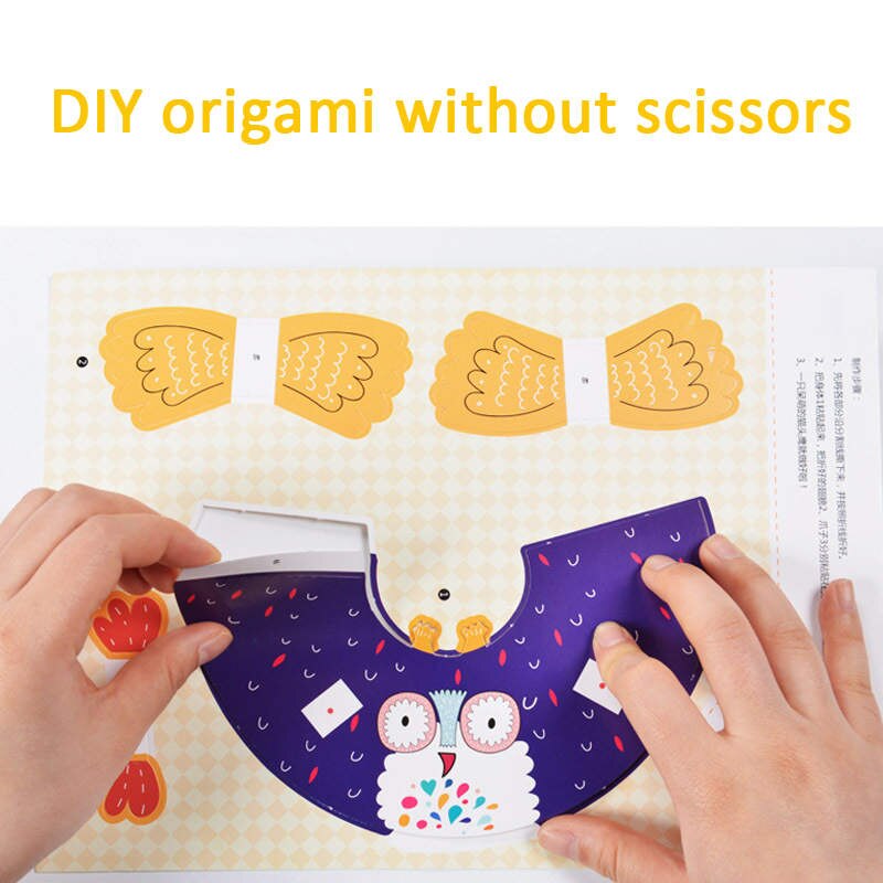 Balleenshiny 12PCS FAI DA TE Educational Origami di Carta di Taglio Libro Artigianato Fatti A Mano Bambino Giocattoli Scuola Materna Divertente Puzzle Del Bambino Regali Per Bambini