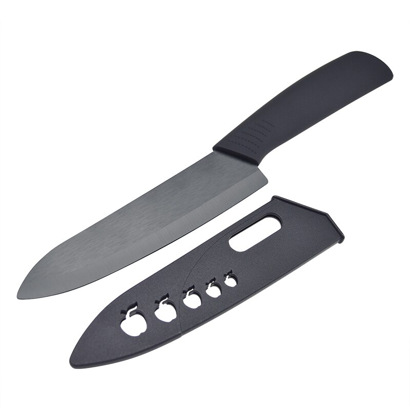 TONIFE Ceramic Knives Kitchen Knives 3 4 5 6 inch Chef Knife Cook Set+Peeler Zirconia Blade With Sheath: 6BK