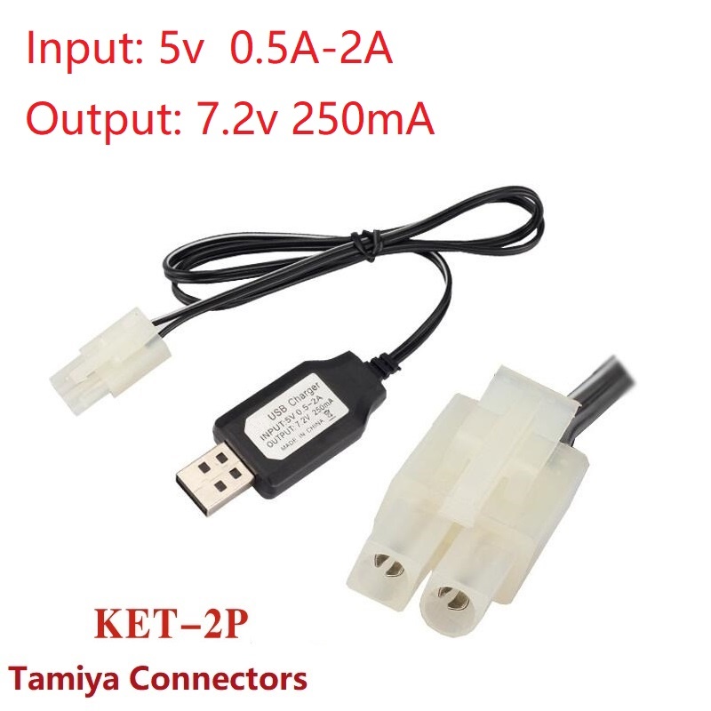 Chargeur 7.2v 9.6v pour batterie NiCd NiMH, entrée 100v-240v, sortie 7.2v 250ma avec prise Tamiya Kep-2p, prise 9.6v pour jouets RC