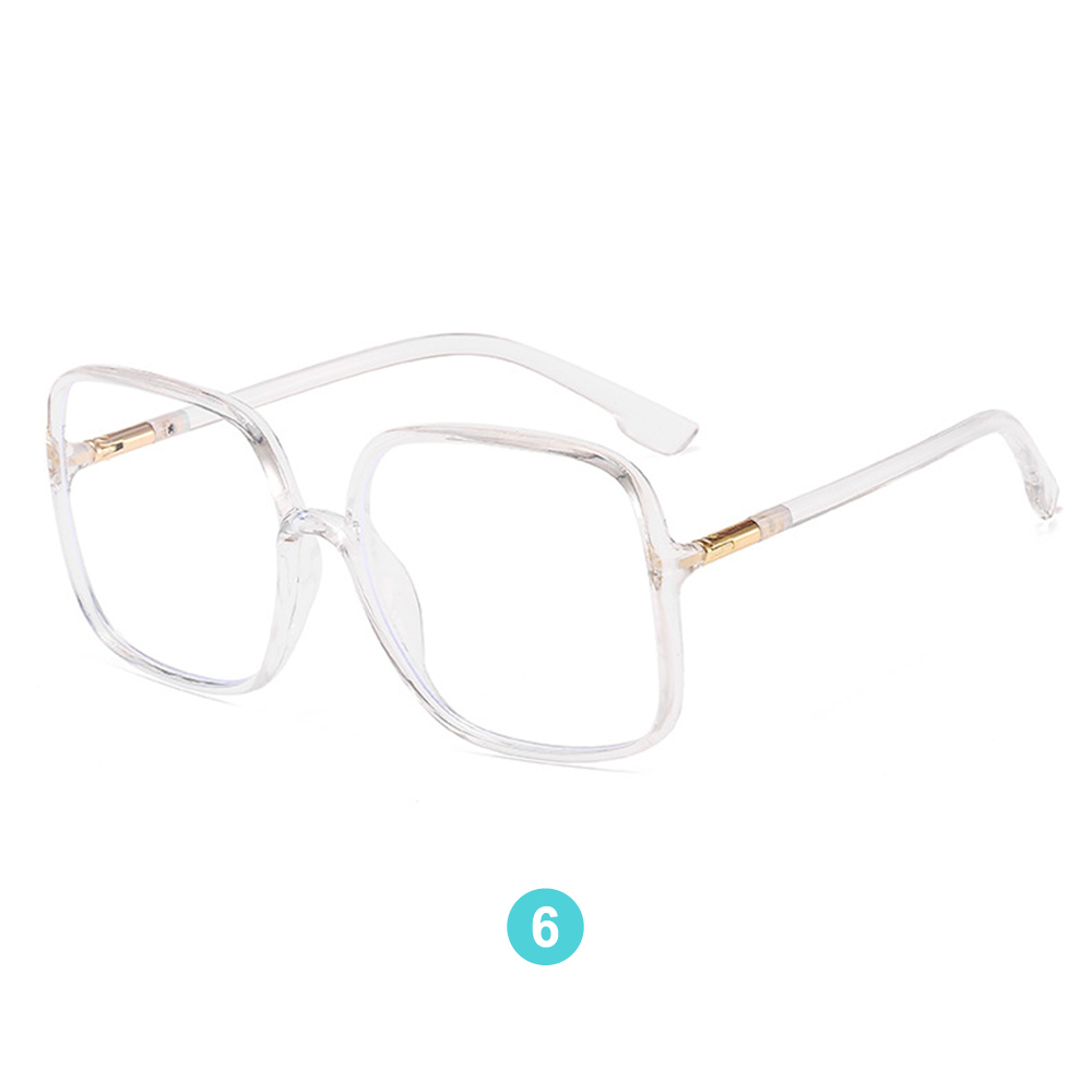 Gafas de Metal de gran tamaño para hombre y mujer, lentes con bloqueo de luz azul, cuadradas, Estilo Vintage, 1 unidad: 6