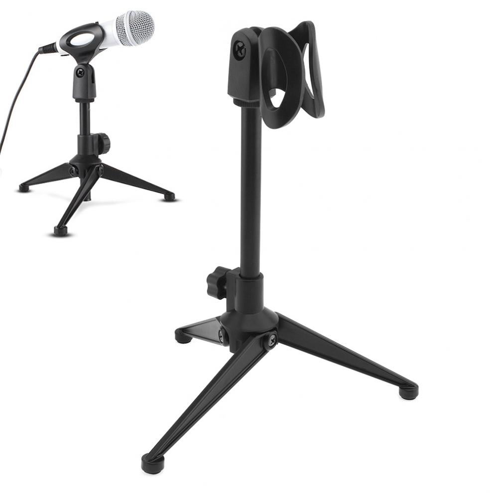 Portable Metal Microphone Stand Three-Legged Lifting Stand 180 Degree Rotation Angle