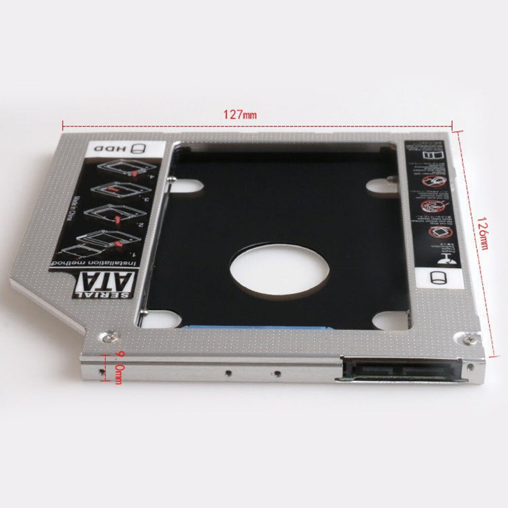 9.5mm Aluminium SATA3 Laptop CD-ROM Drive Harde Schijf Beugel SSD Caddy Tray