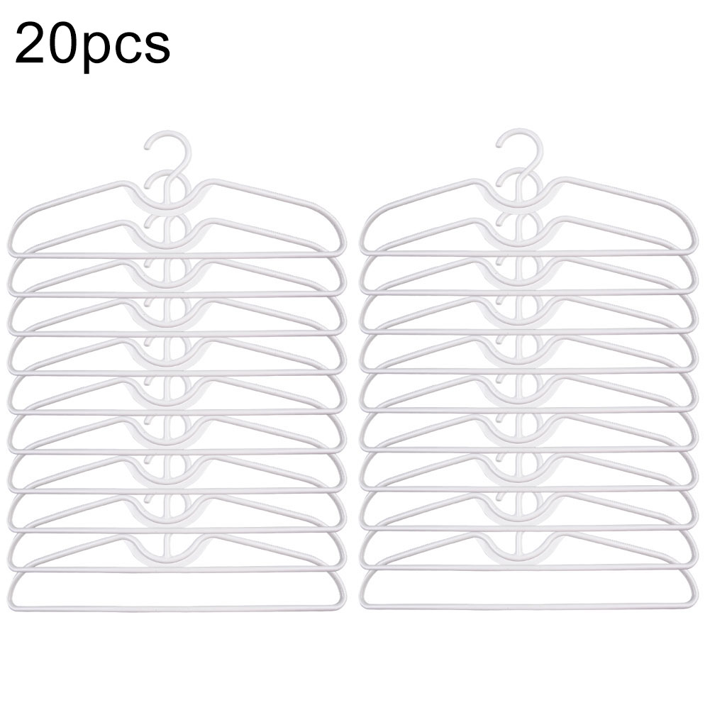 5/10/20pcs Coat Hanger Short Neck Hangers Anti-slip Clothes Hanger Short Neck Space Space-saving Plastic Clothes Hangers White: light yellow