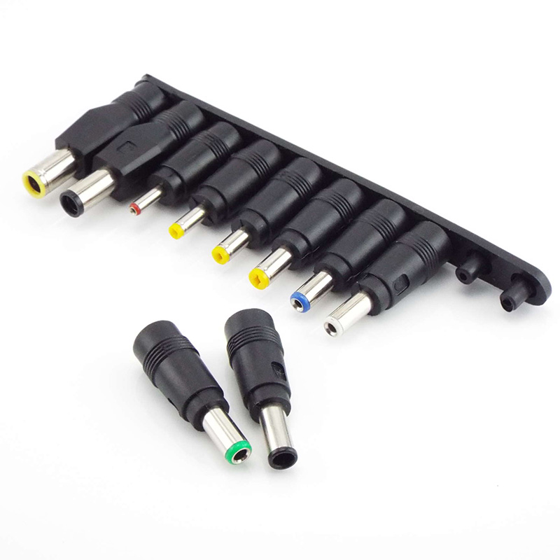 Universal- 5,5mm x 2,1mm Gleichstrom buchse zu Stecker Wechselstrom stecker Adapter Tipps Anschluss sätze für Laptop-Ladegerät Klinken sätze