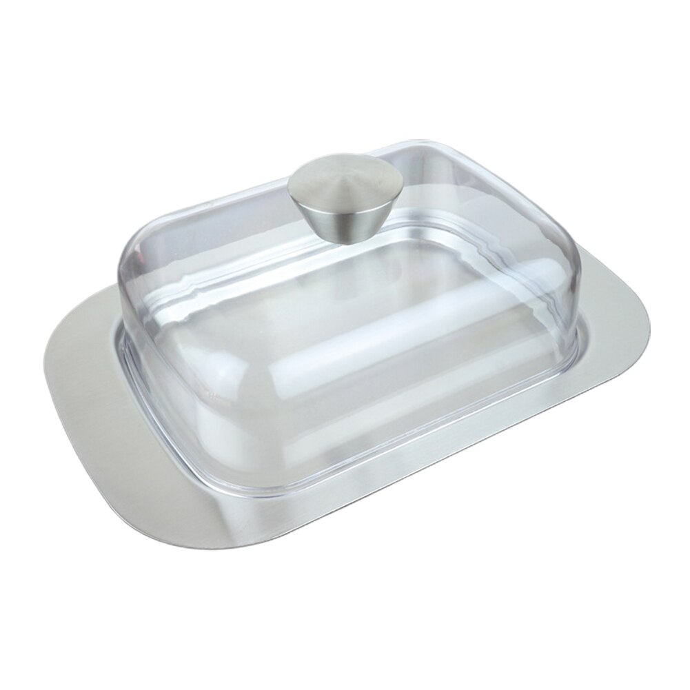 Dinnerware Kitchen Durable Keep Fresh Practical Cheese Stainless Steel Party Storage With Lid Butter Dish Container Restaurant: 3