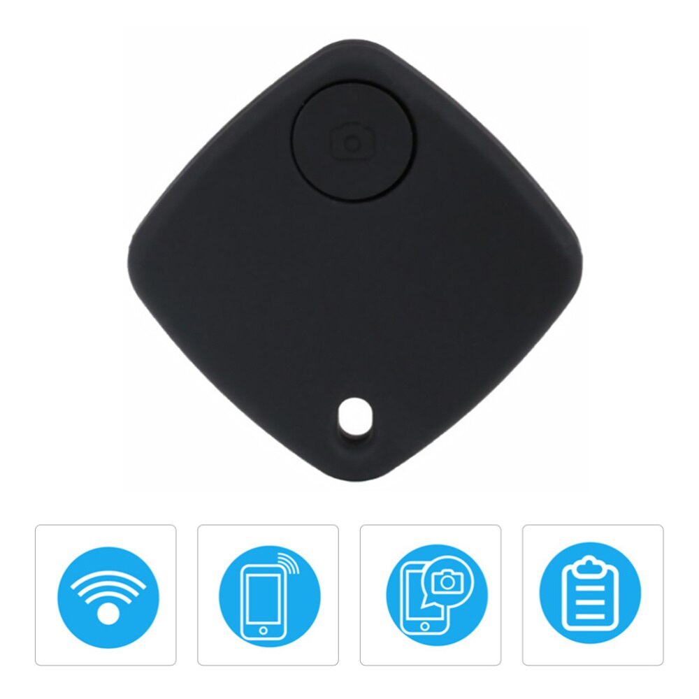 1pc Useful Practical Portable Smart Tracker Wireless Positioner Tracking Device Wireless Locator Wallet Tracker Wireless Swan: Black