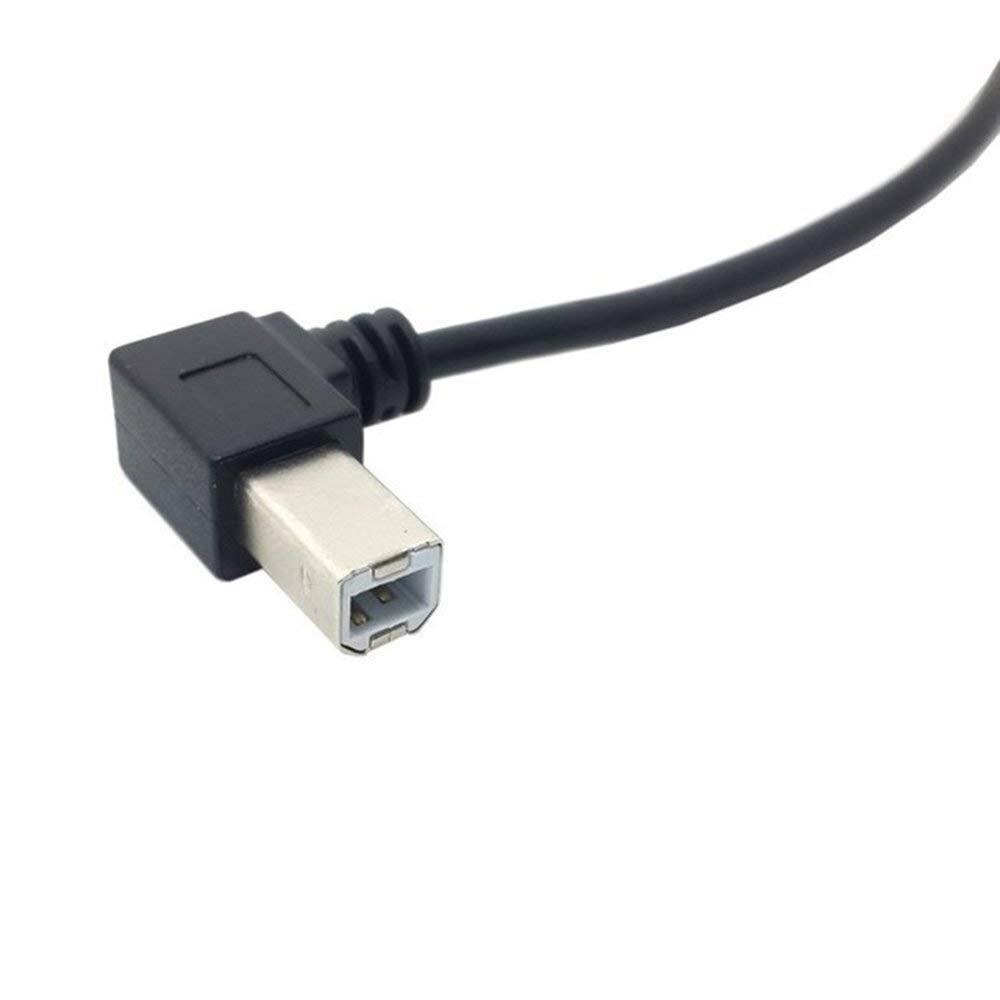 Left Angled USB 2.0 A Male to Left Angled B Male 90 degree Printer Scanner Cable 20cm