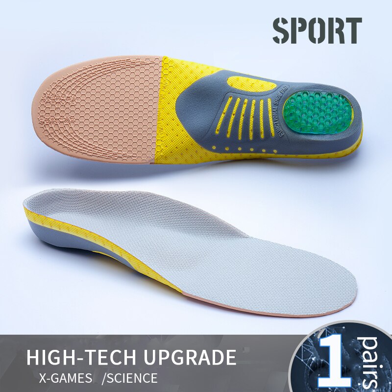 Premium Orthotic Gel Insoles Arch Support PVC Flat Foot Health Sole Pad for Shoes Insert Arch Orthopedic Insole for Feet Unisex: EU35-36(230mm)