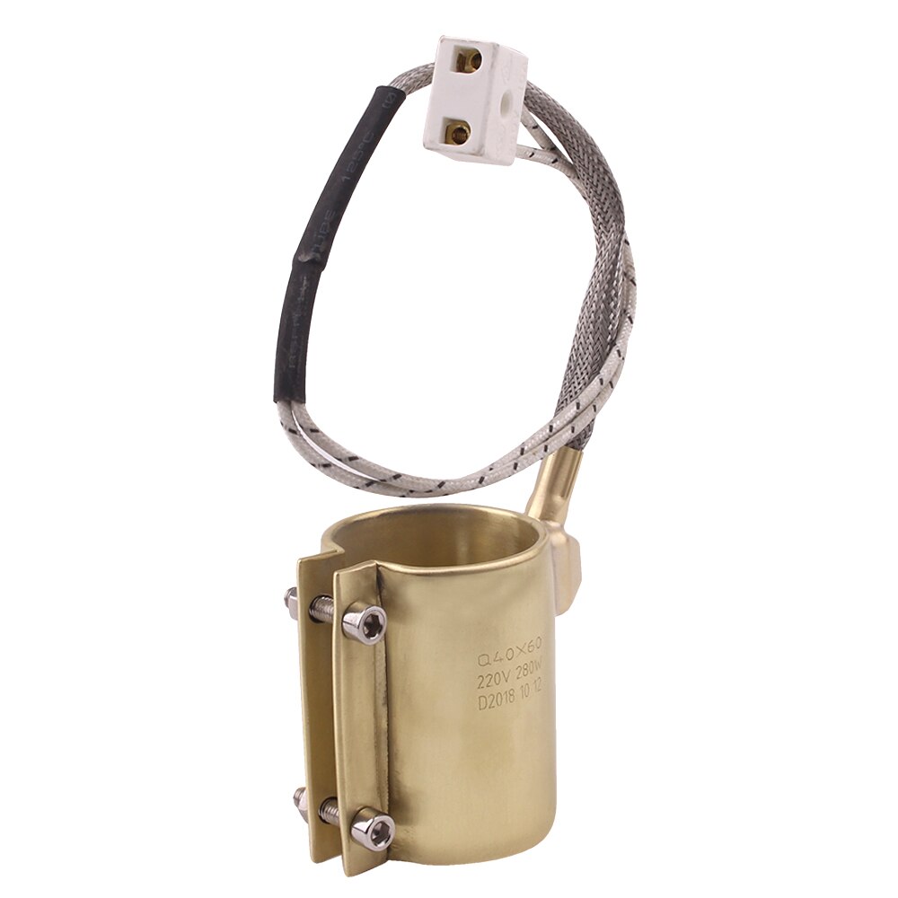 DERNORD Heating Element 220v 280w 40mm*60mm Brass Band Heater for Plastic Injection Machine