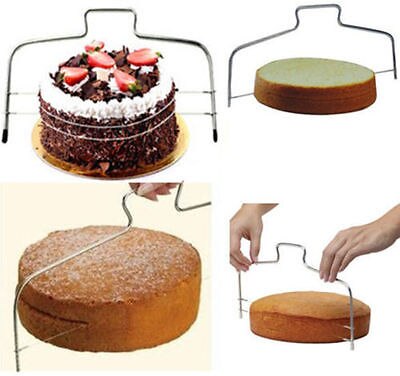 1pc trancheuses à gâteau en fil d'acier inoxydable, niveleur, coupe-pizza réglable, coupe-pâte, accessoires de cuisine, gadget, outils de cuisson de gâteaux