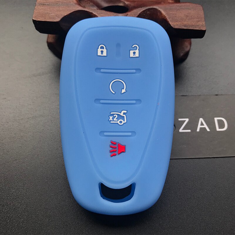 ZAD Silicone Car Key Cover Case For Chevrolet Cruze Malibu XL Camaro 5 button Smart Remote Key Case Jacket FOB
