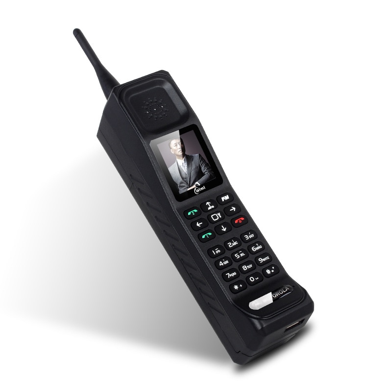 With Antenna Retro Style Big Bar Mobile Phone Strong Signal Power Bank Dual sim 4500mAh Flashlight MP3 MP4 Vibration Bluetooth