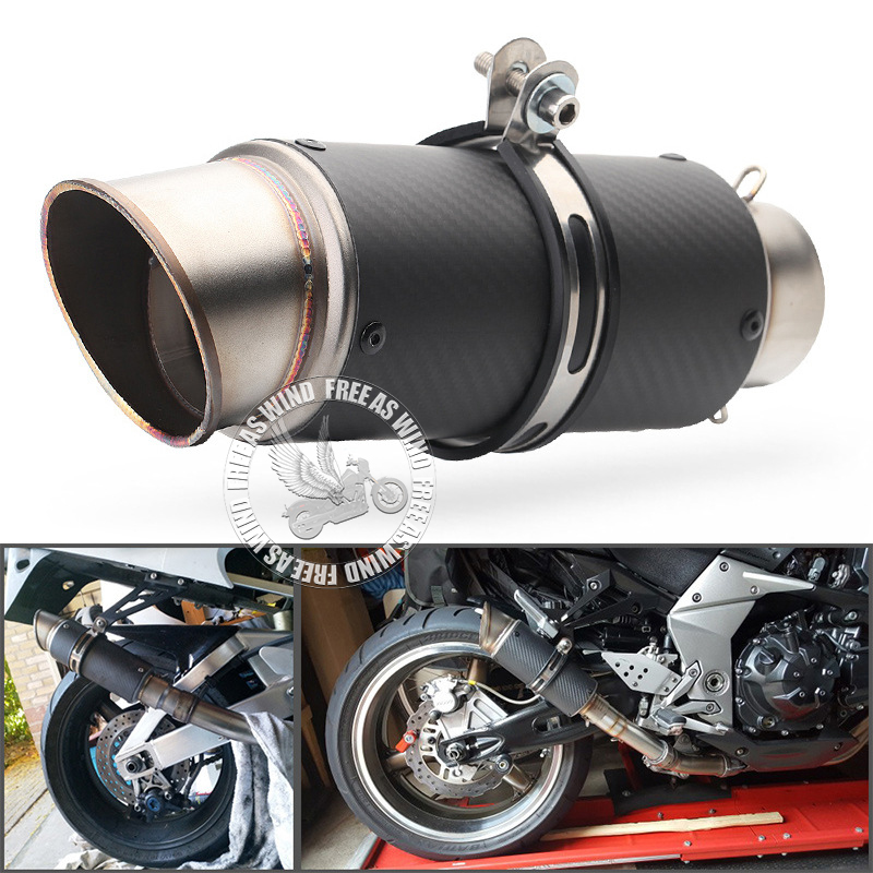 51mm 60mm 63mm Carbon Fiber sc Motorcycle Exhaust Muffler Escape for Motorcycle GP-project Universal Exhaust Modified Accessorie