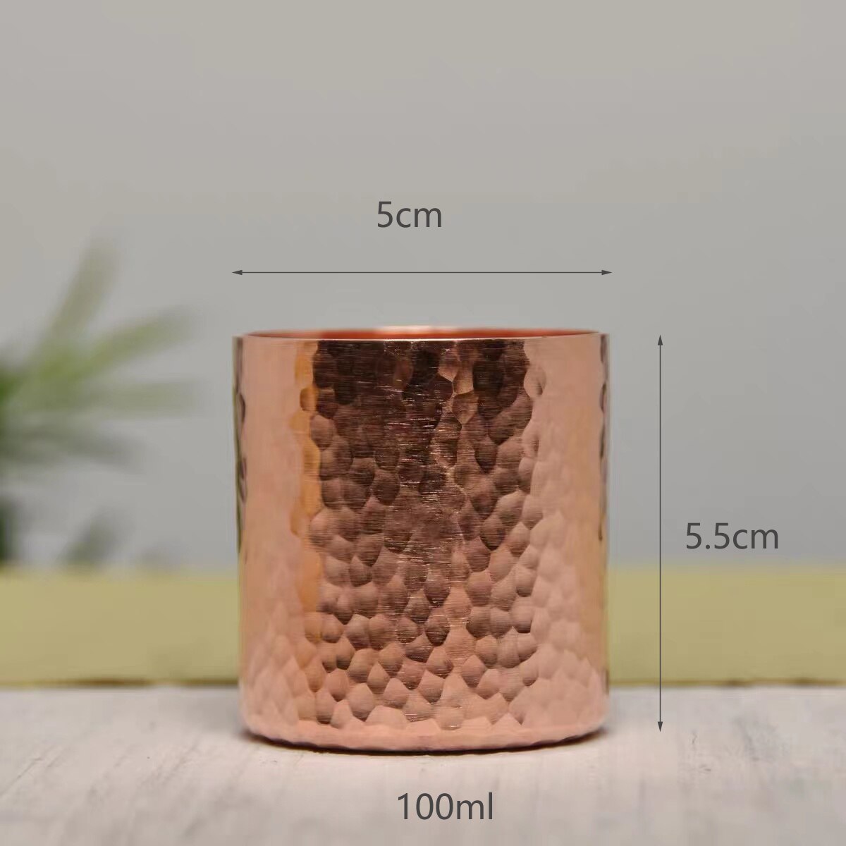 Pure Copper Coffee Tea Cup Handmade Drinkware Tableware: candle container