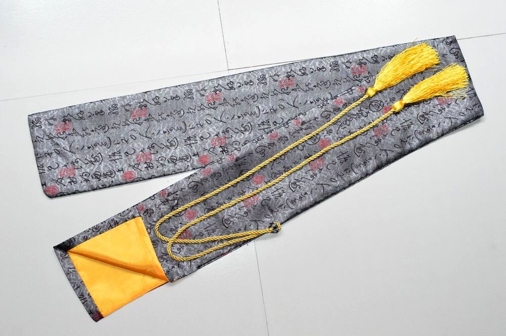Mooie Zachte En Delicate Zijde Zwaard Tas Fitting Voor Japanse Samurai Zwaard Katana Grijs Zwaard Tas