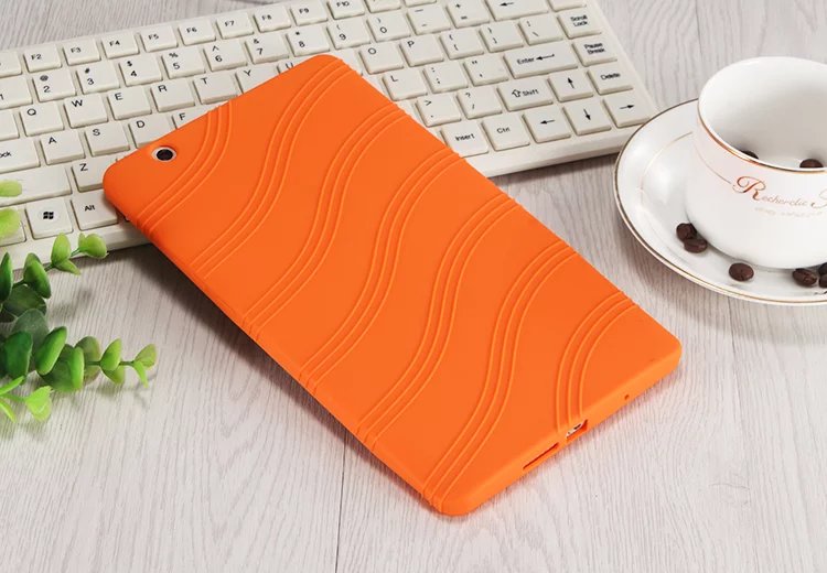 Silicone case for Huawei MediaPad M3 8.4 inch Docomo Dtab Compact D-01J soft silicon cover: Orange