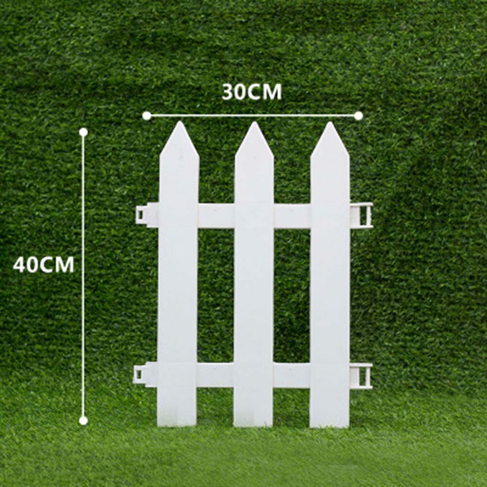 Valla de plástico PVC blanco estilo europeo para puertas de entrada de jardín, árbol de Navidad TN99: 30x40cm