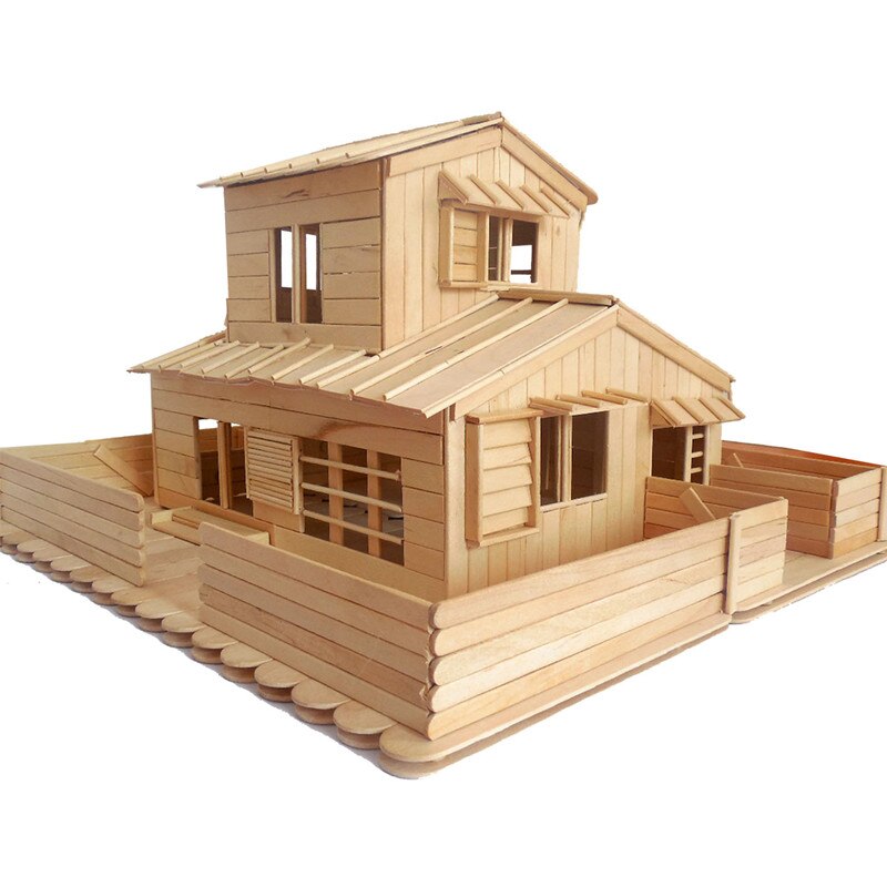 Wooden Popsicle Sticks Natural Wood Ice Cream Sticks Kids DIY Hand Crafts Art Ice Cream Lolly Cake Tools D5