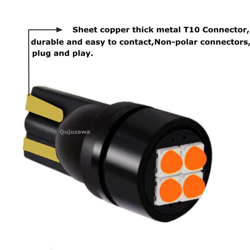 2Pcs T10 W5W WY5W Super Heldere 3535 Led Lamp Auto Parking Light Auto Wedge Tail Side Bulb interieur Reading Dome Lamp