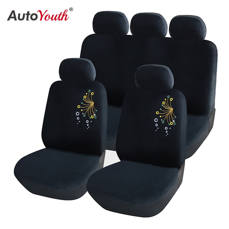 Autoyouth Auto Stoelhoezen Universele Voertuigen Zetels Autostoel Protector Interieur Accessoires Voor Toyota Corolla RAV4 Kia Zwart