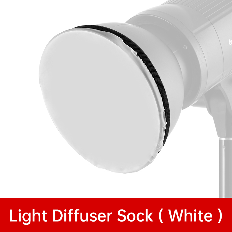Chaussette diffuseur de lumière douce, 7 pouces, 180mm, 6 couleurs, filtre en tissu pour montage Bowens, réflecteur Standard, diffuseur, plat d'ombre, grille en nid d'abeille: WHITE