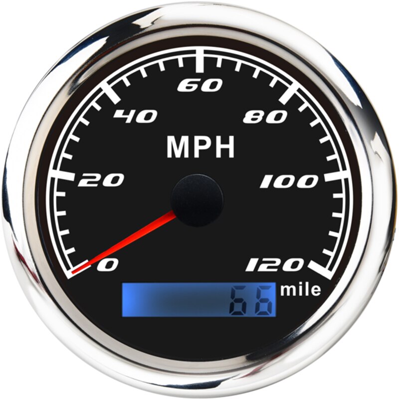 30 MPH Speedometer With GPS Antenna 60MPH Waterproof Speedometer 120 MPH For Car Boat Motorcycle Red Backlight