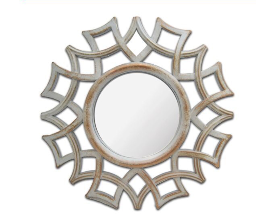 Miroir mural rond de 25cm, pour la maison, la salle de bain, la chambre à coucher, l'entrée, le magasin, l'hôtel, décoration artistique innovante de maquillage: 912-13