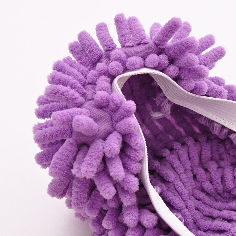 Multifunktion mikrofiber hem golv damm rengöring tofflor lat moppning torka skor peruker hus strumpor överdrag torka sko 2 st